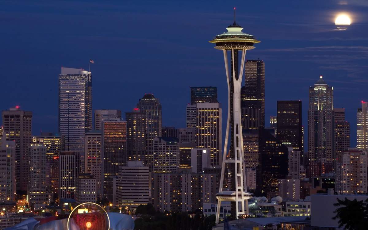 Moonrise Over Seattle