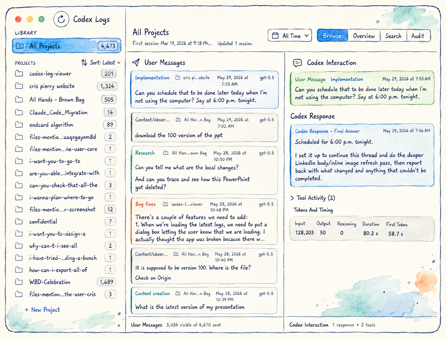 From Chat History to Execution History