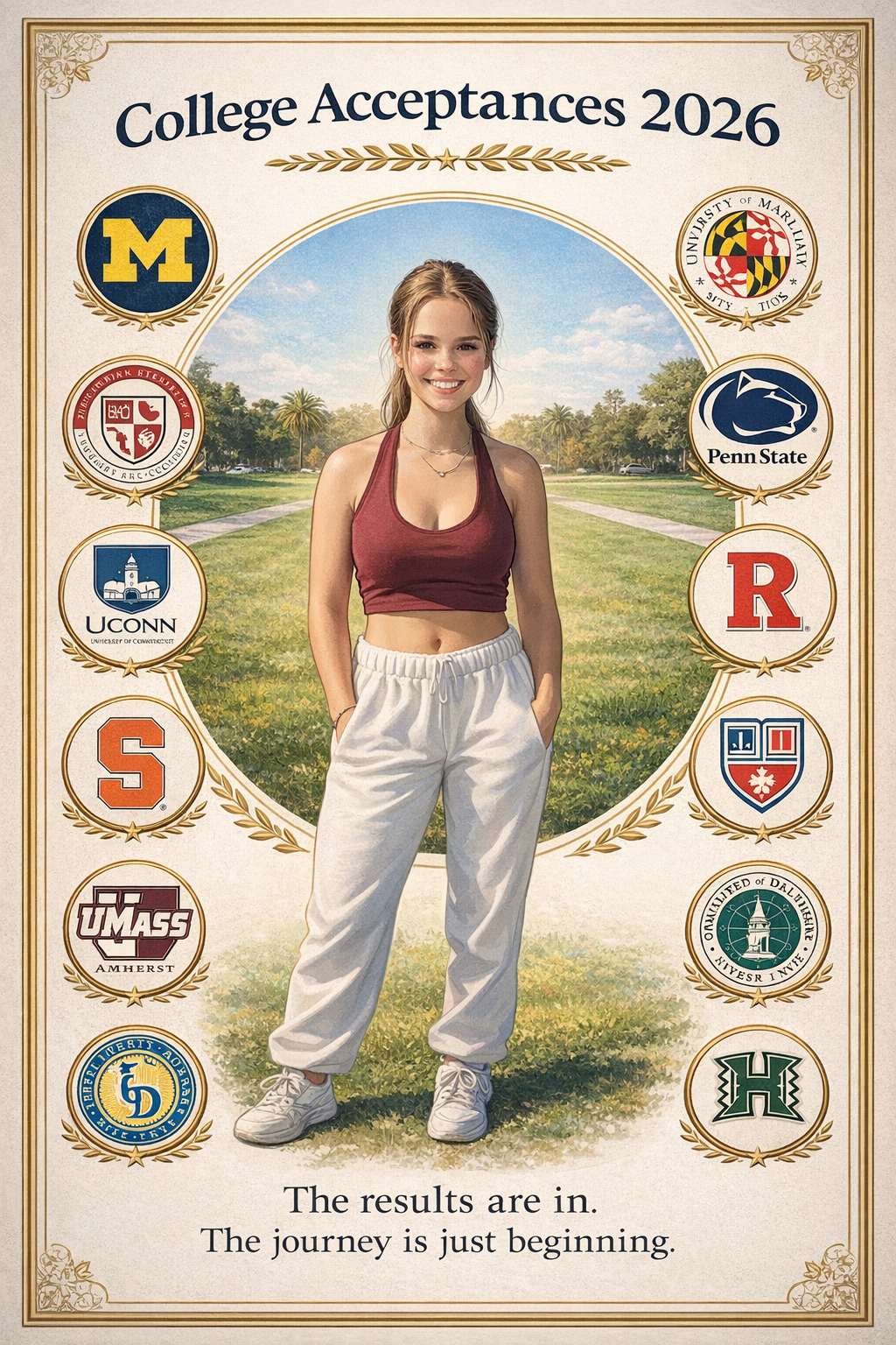 Tatiana's College Acceptances 2026 — all accepted schools